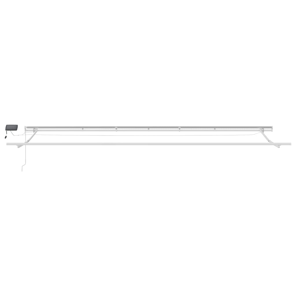 markise med LED-lys 600x300 cm manuel betjening bordeauxfarvet