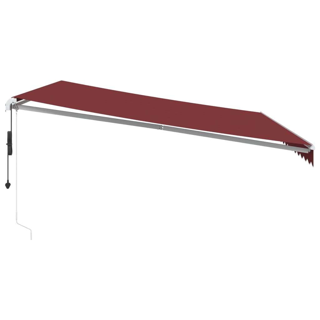 markise 450x350 cm automatisk betjening bordeauxfarvet