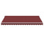 markise med LED-lys 450x350 cm automatisk betjening bordeaux