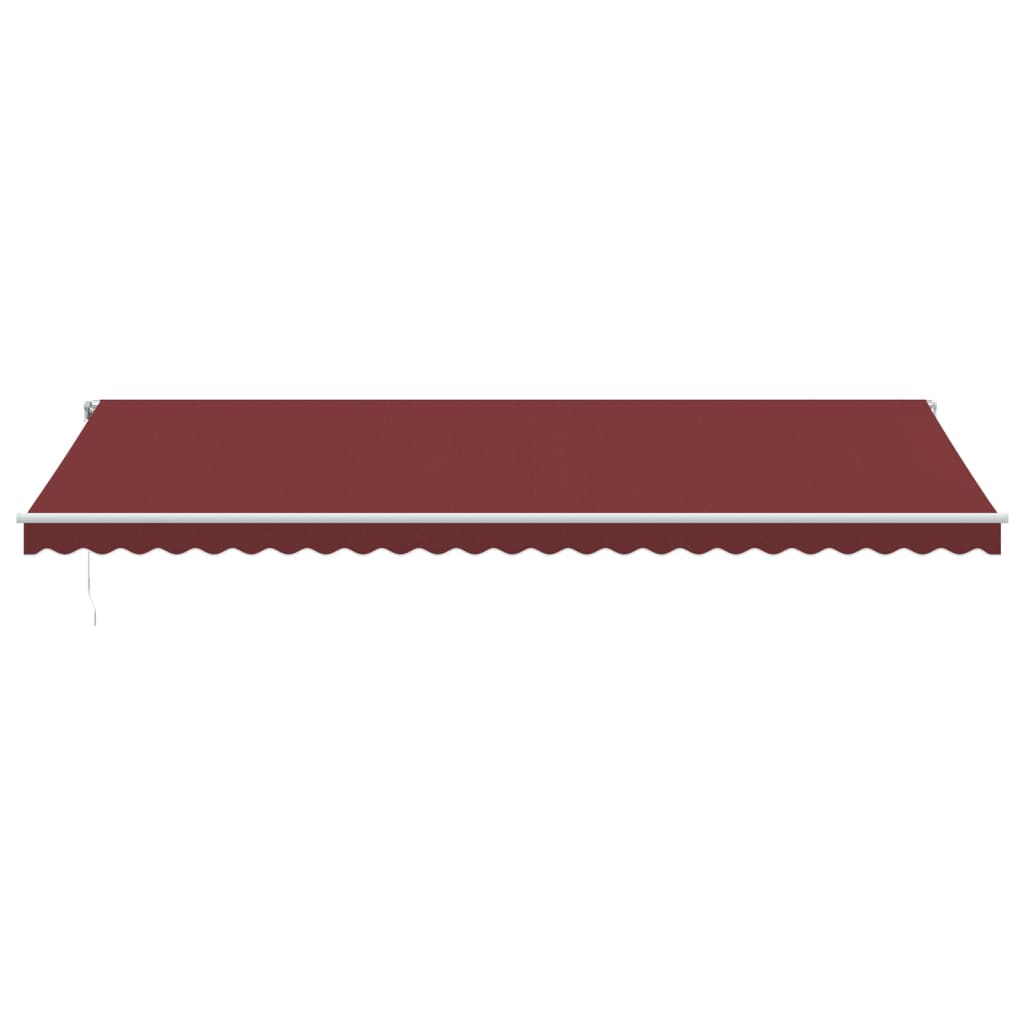 markise med LED-lys 600x350 cm automatisk betjening bordeaux