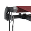 markise med LED-lys 400x350 cm automatisk betjening bordeaux