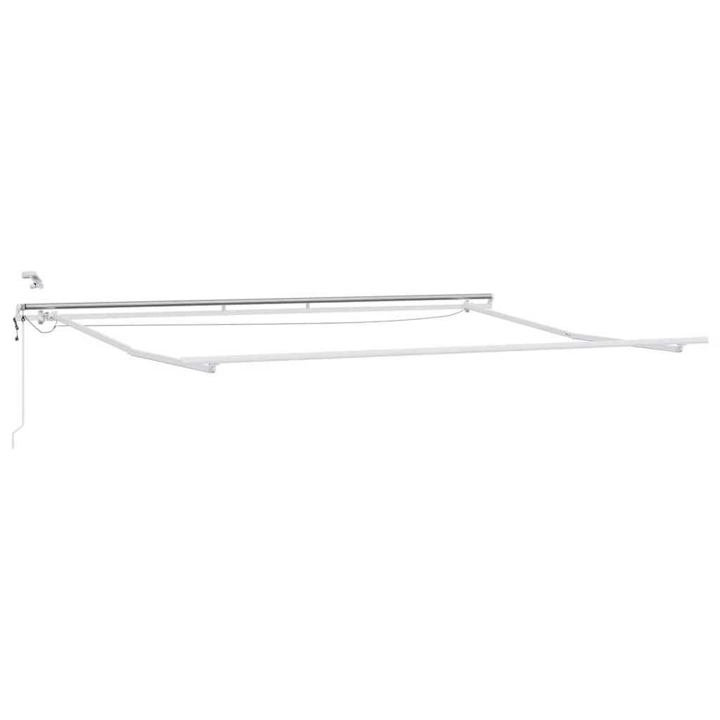 markise med LED-lys 500x300 cm automatisk betjening brun