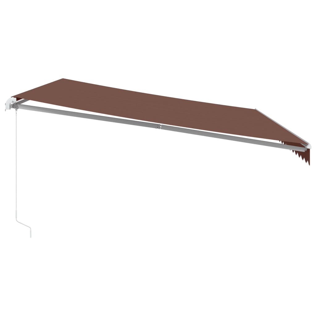 markise 500x350 cm automatisk betjening brun