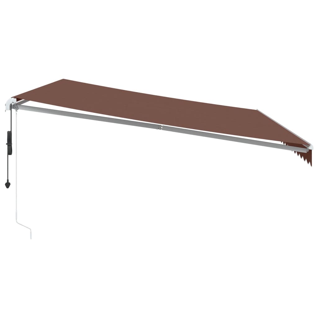 markise 500x350 cm automatisk betjening brun