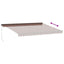 markise med LED-lys 450x350 cm manuel betjening brun