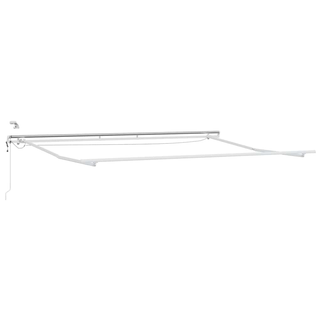 markise m. LED 500x300 cm automatisk betjening antracitgrå hvid