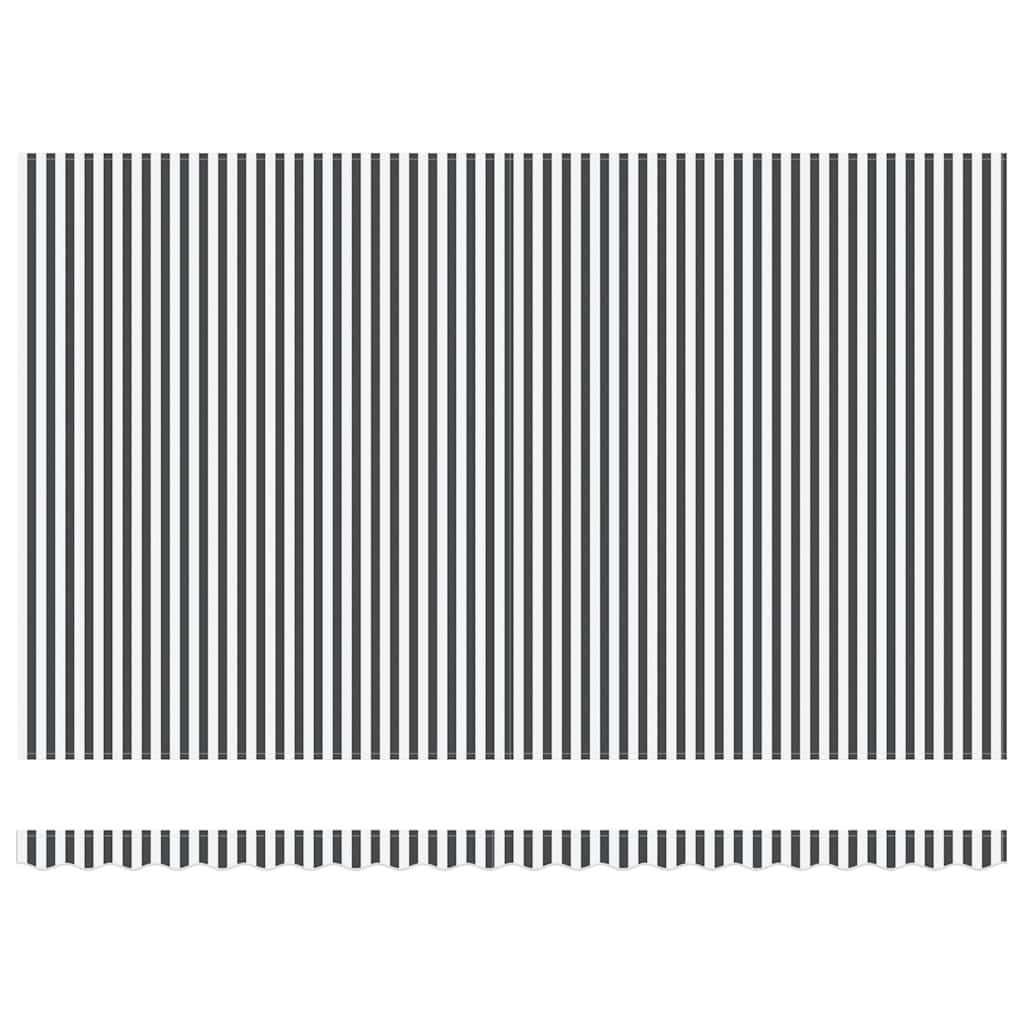 markise m. LED 500x300 cm automatisk betjening antracitgrå hvid