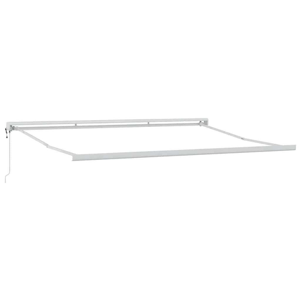foldemarkise 4,5x3 m stof og aluminium antracitgrå og hvid