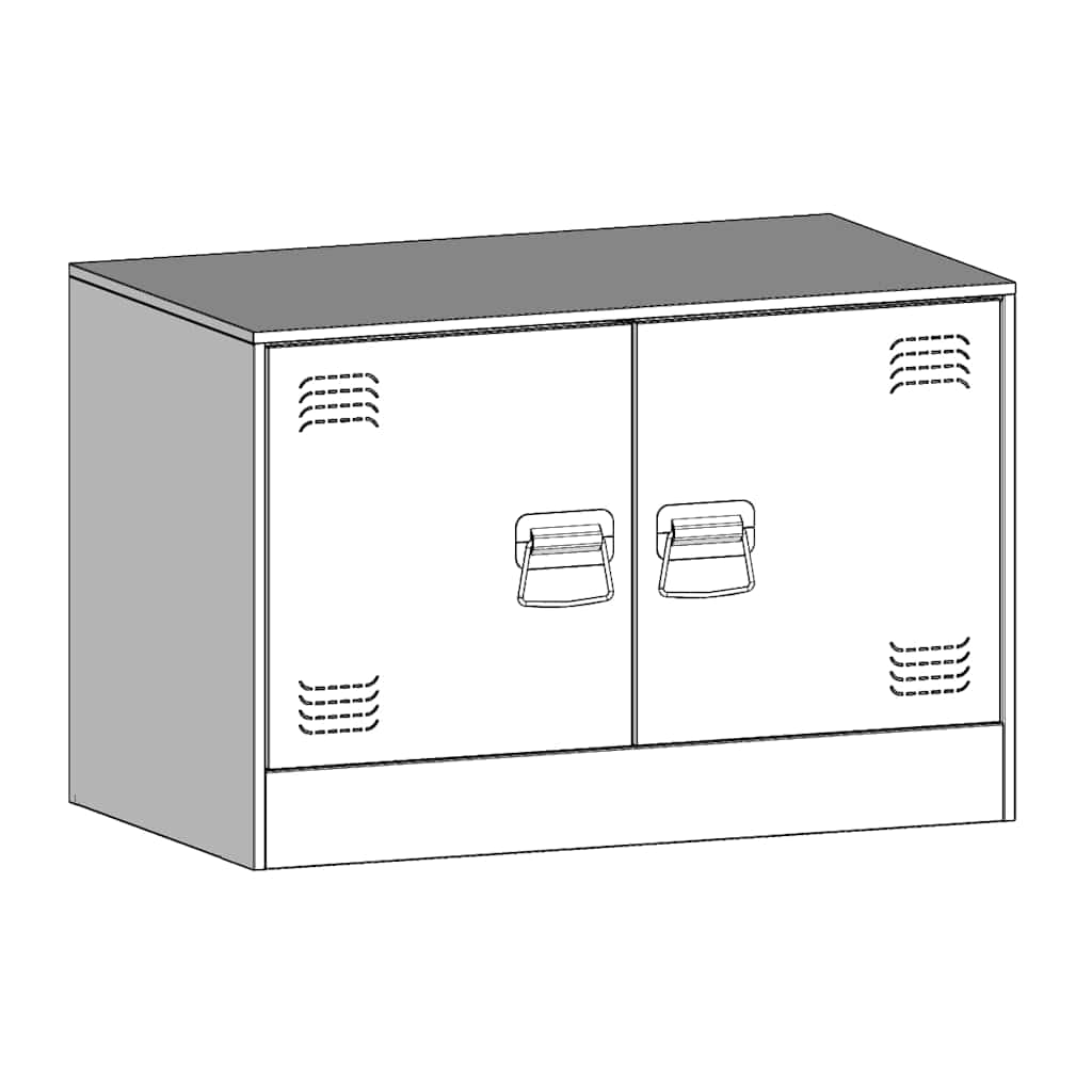 tv-bord 67x39x44 cm stål lyserød