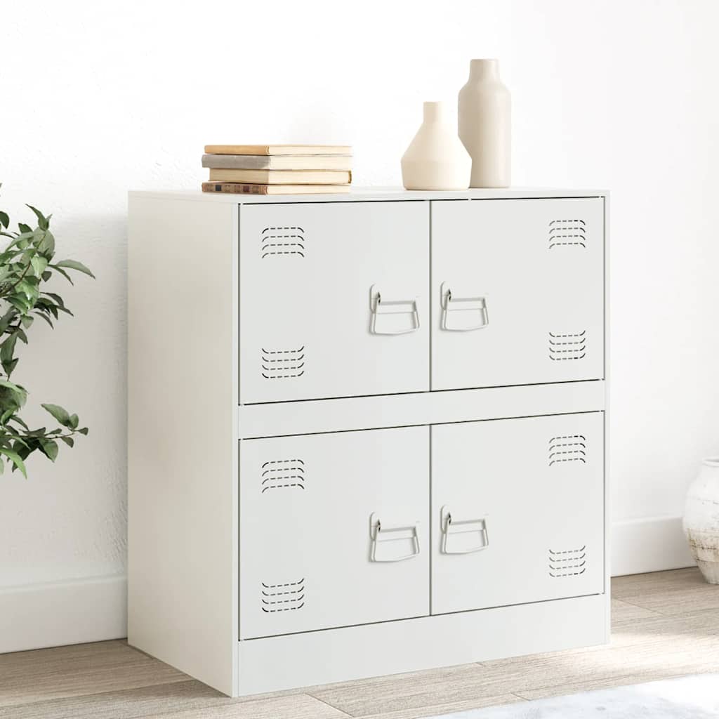 skænk 67x39x73 cm stål hvid