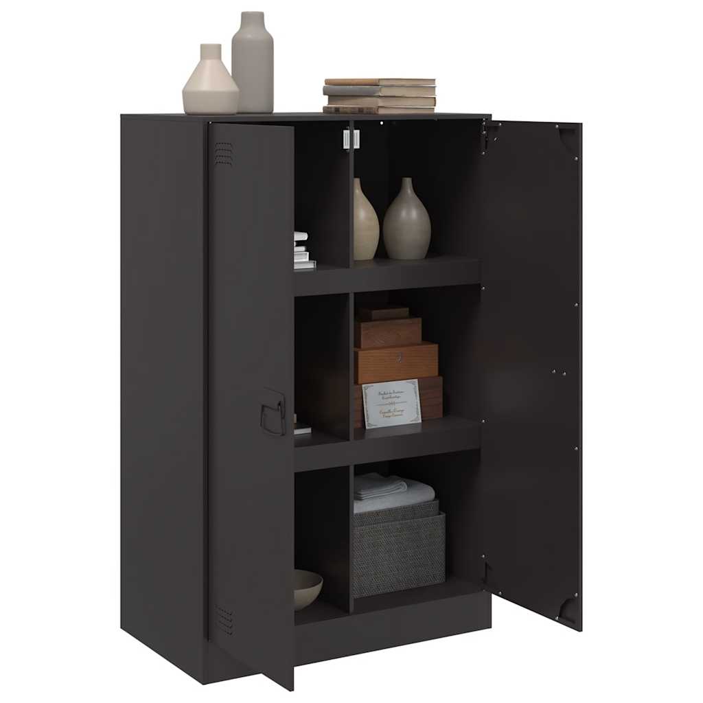 skænk 67x39x107 cm stål sort