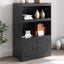 skænk 67x39x107 cm stål sort