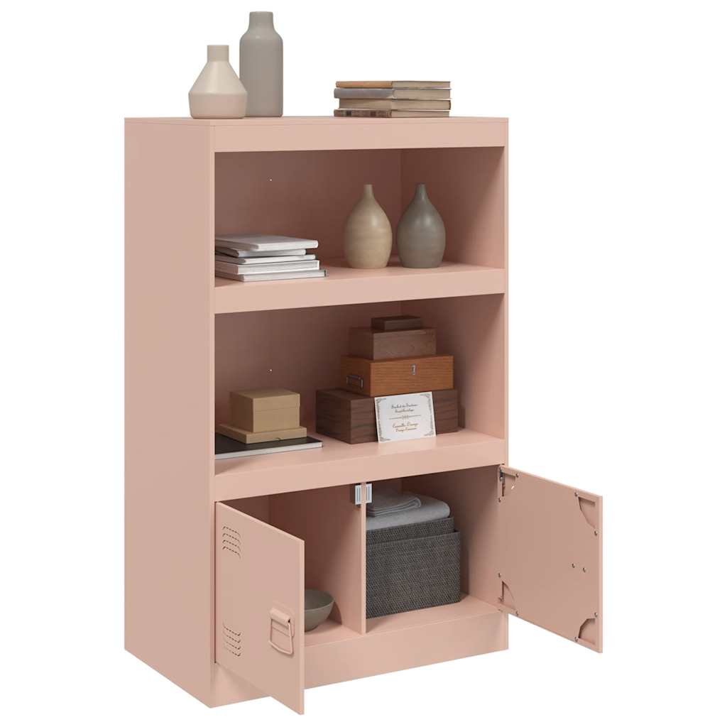 skab 67x39x107 cm stål lyserød