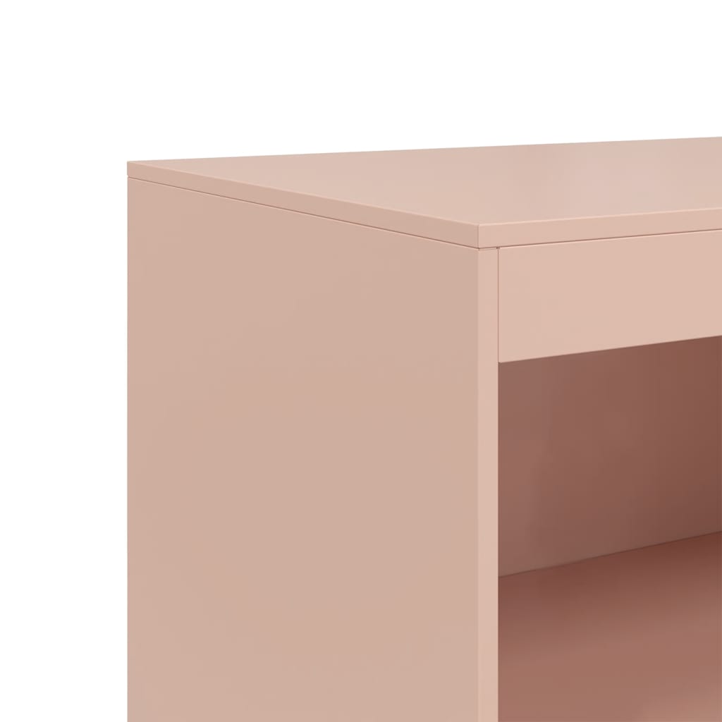 skab 67x39x107 cm stål lyserød