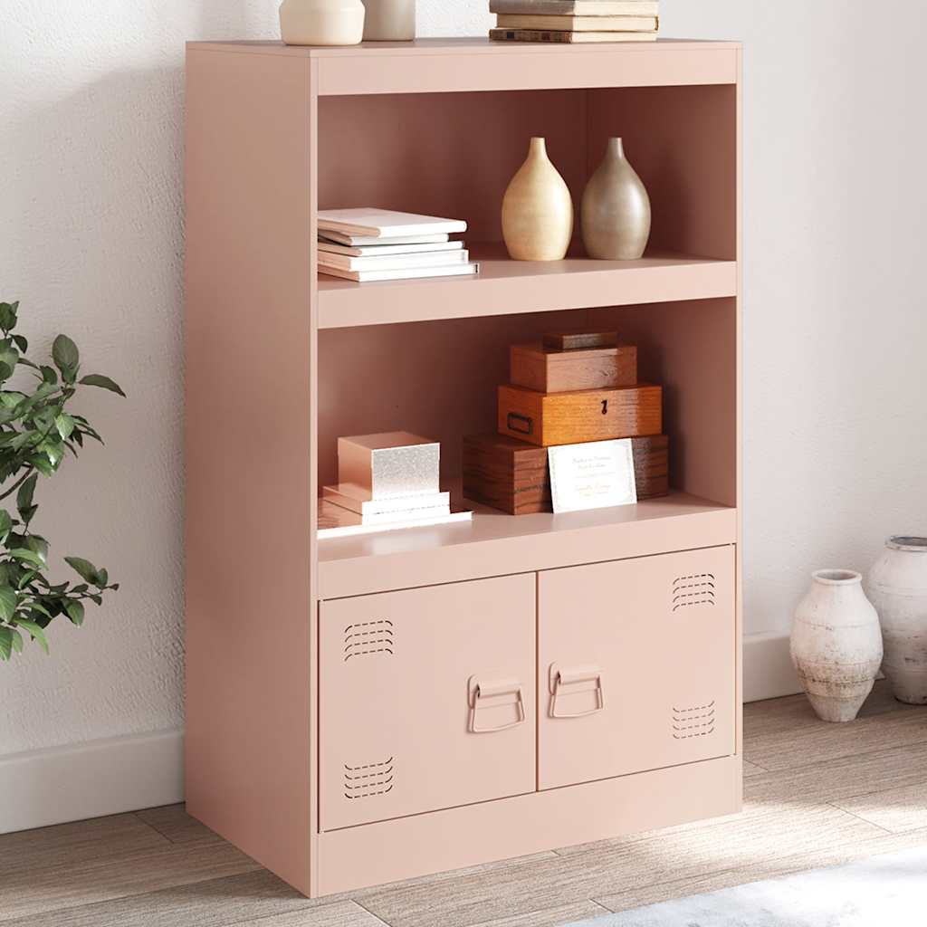 skab 67x39x107 cm stål lyserød
