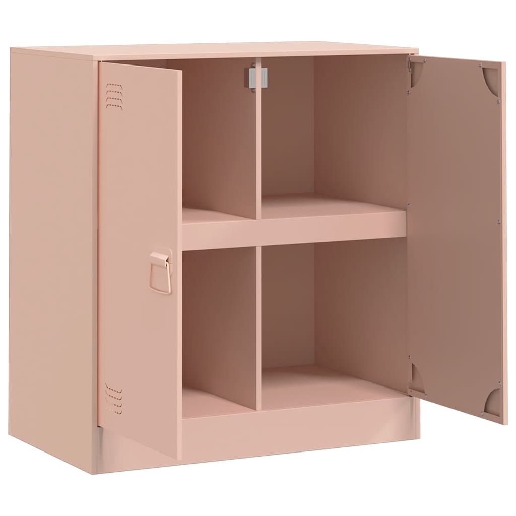 skænk 67x39x73 cm stål lyserød