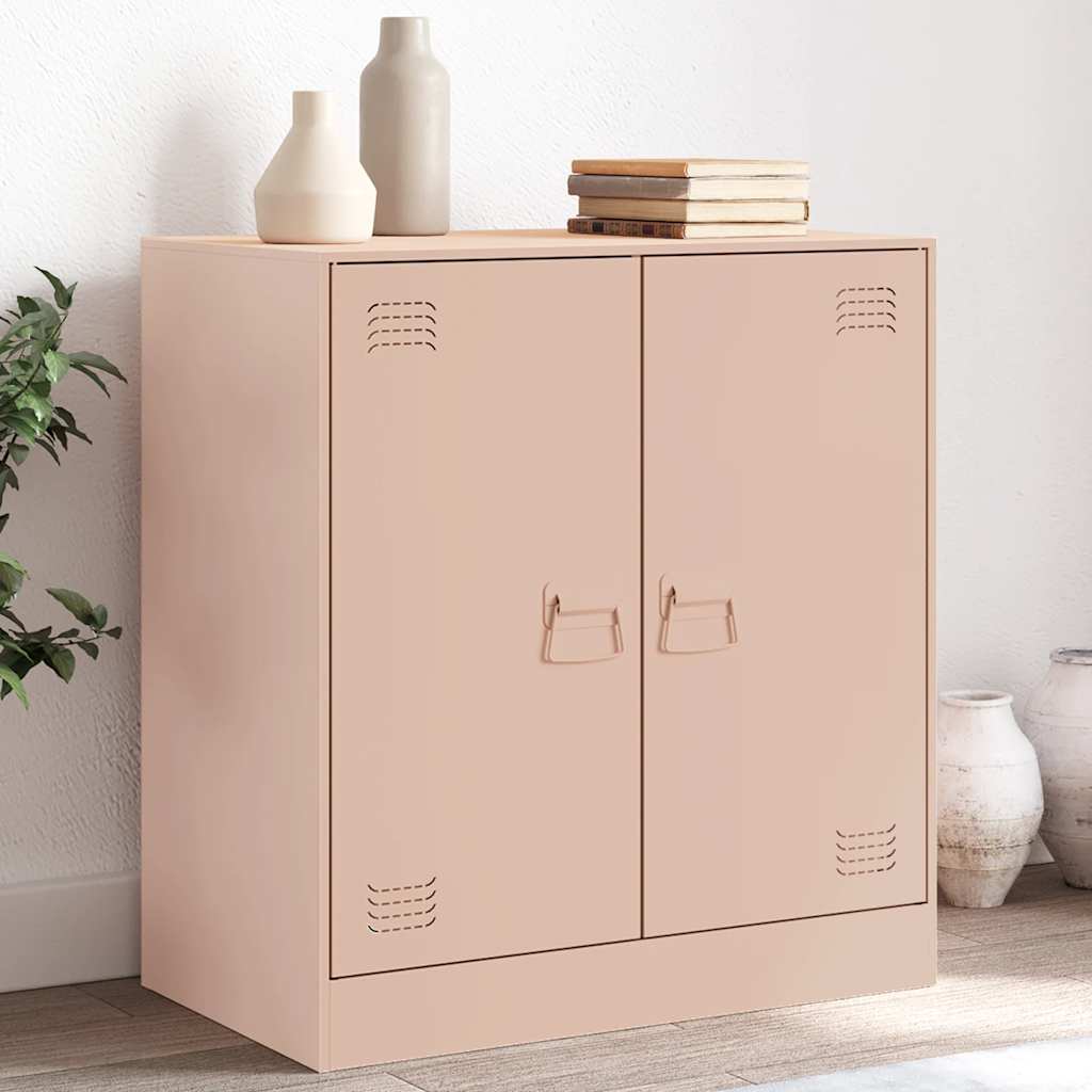 skænk 67x39x73 cm stål lyserød