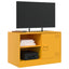tv-bord 67x39x44 cm stål sennepsgul