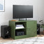 tv-bord 67x39x44 cm stål olivengrøn