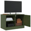 tv-bord 67x39x44 cm stål olivengrøn