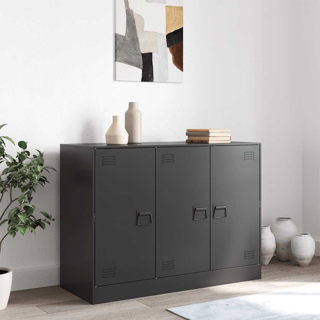 skænk 99x39x73 cm stål sort