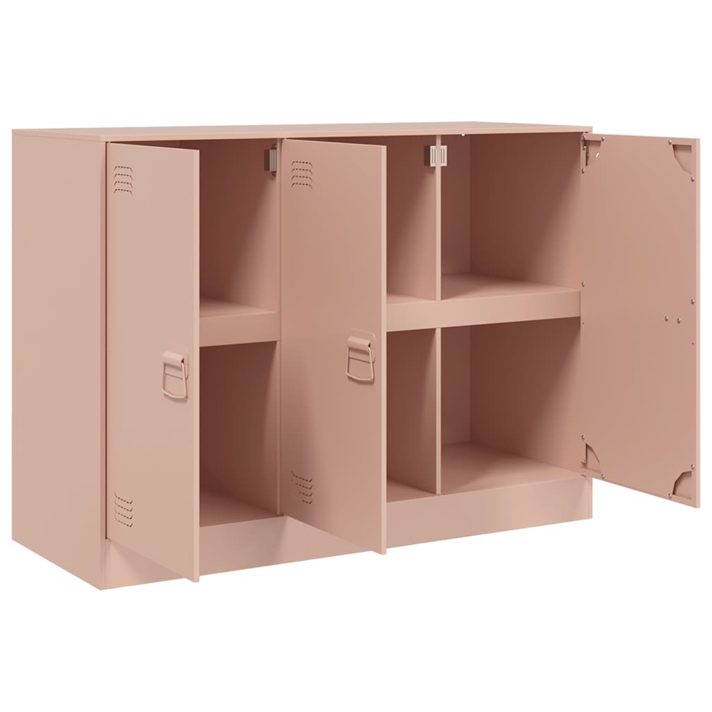 skænk 99x39x73 cm stål lyserød