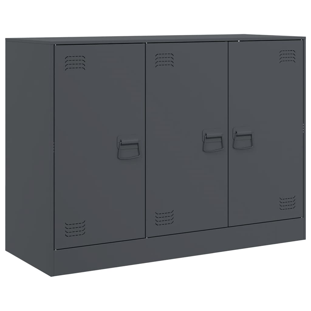 skænk 99x39x73 cm stål antracitgrå