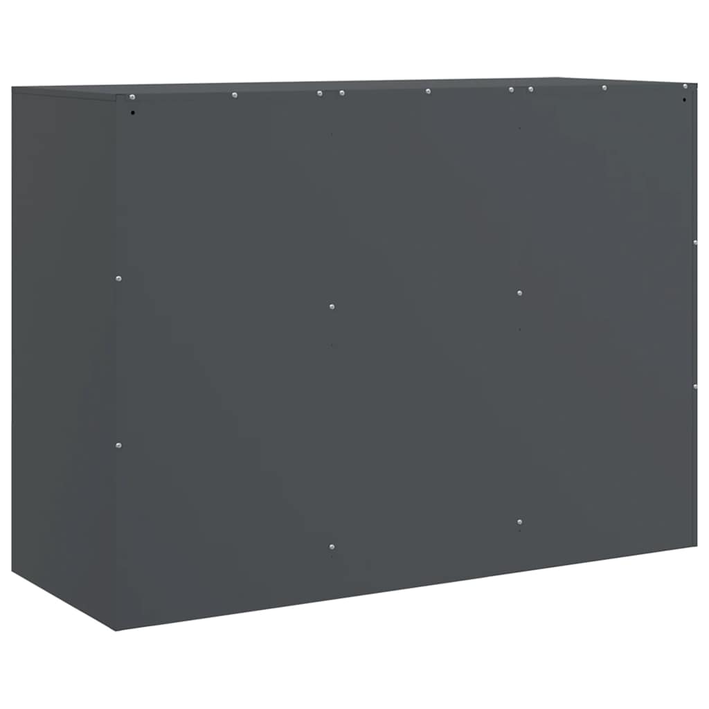 skænk 99x39x73 cm stål antracitgrå
