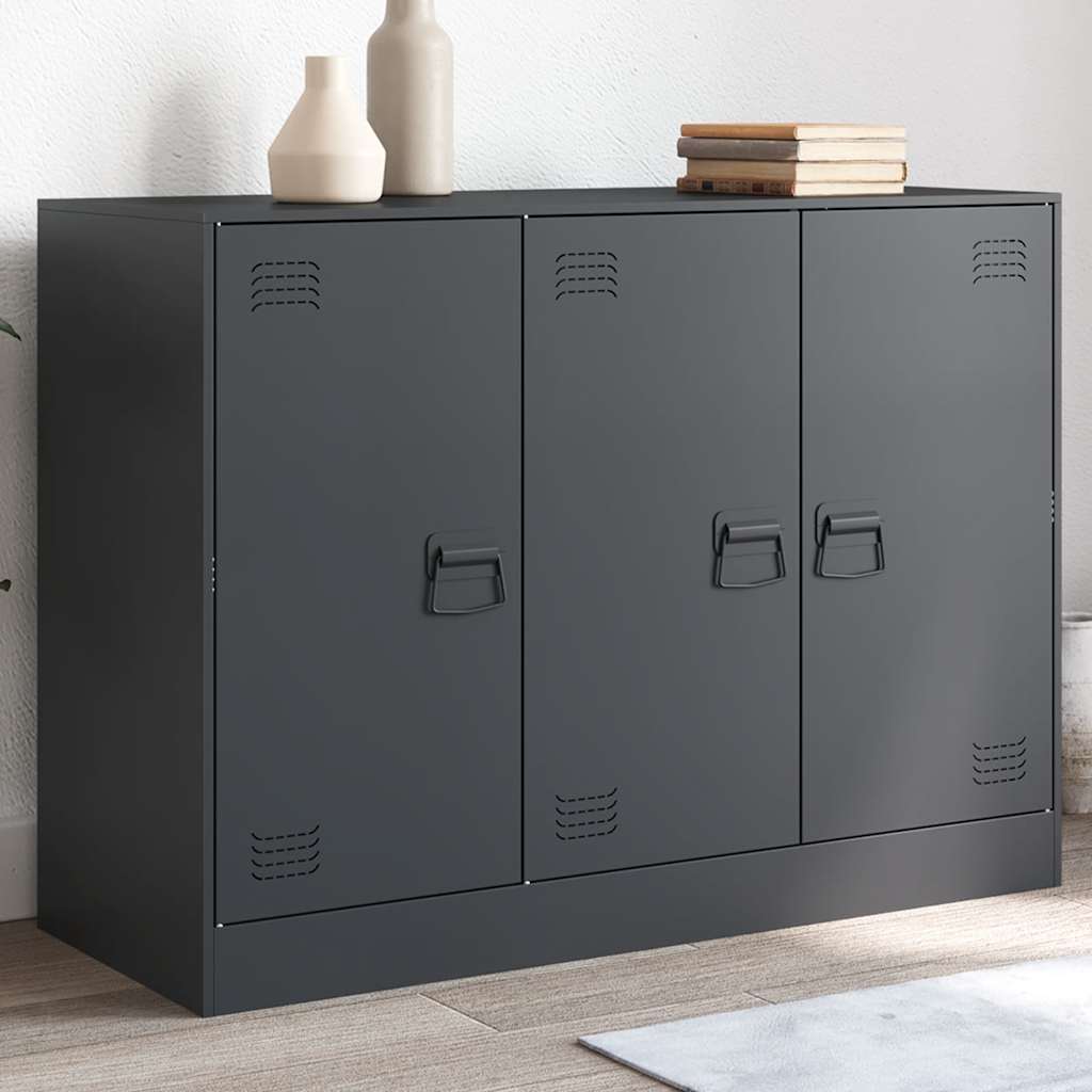 skænk 99x39x73 cm stål antracitgrå