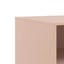 tv-bord 67x39x44 cm stål lyserød