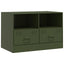 tv-borde 2 stk. 67x39x44 cm stål olivengrøn