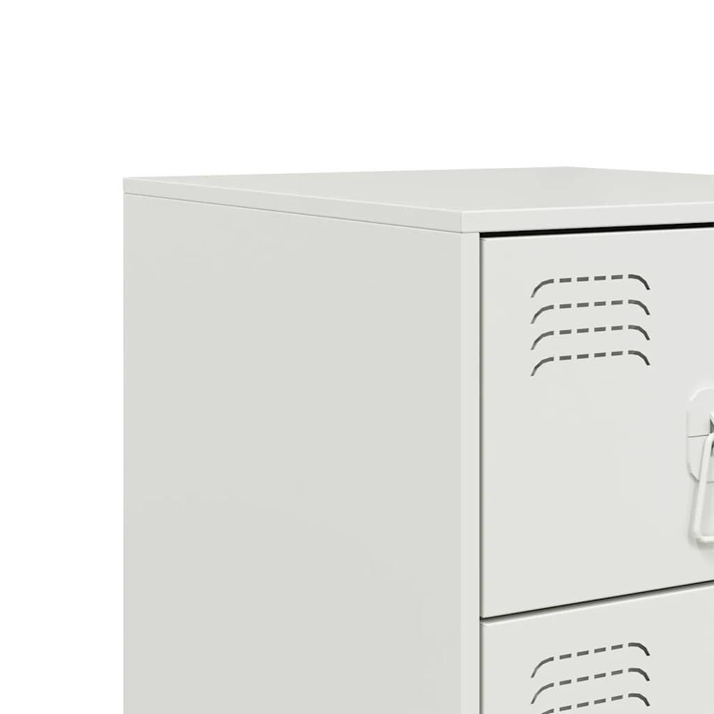 sengeborde 2 stk. 34,5x39x62 cm stål hvid