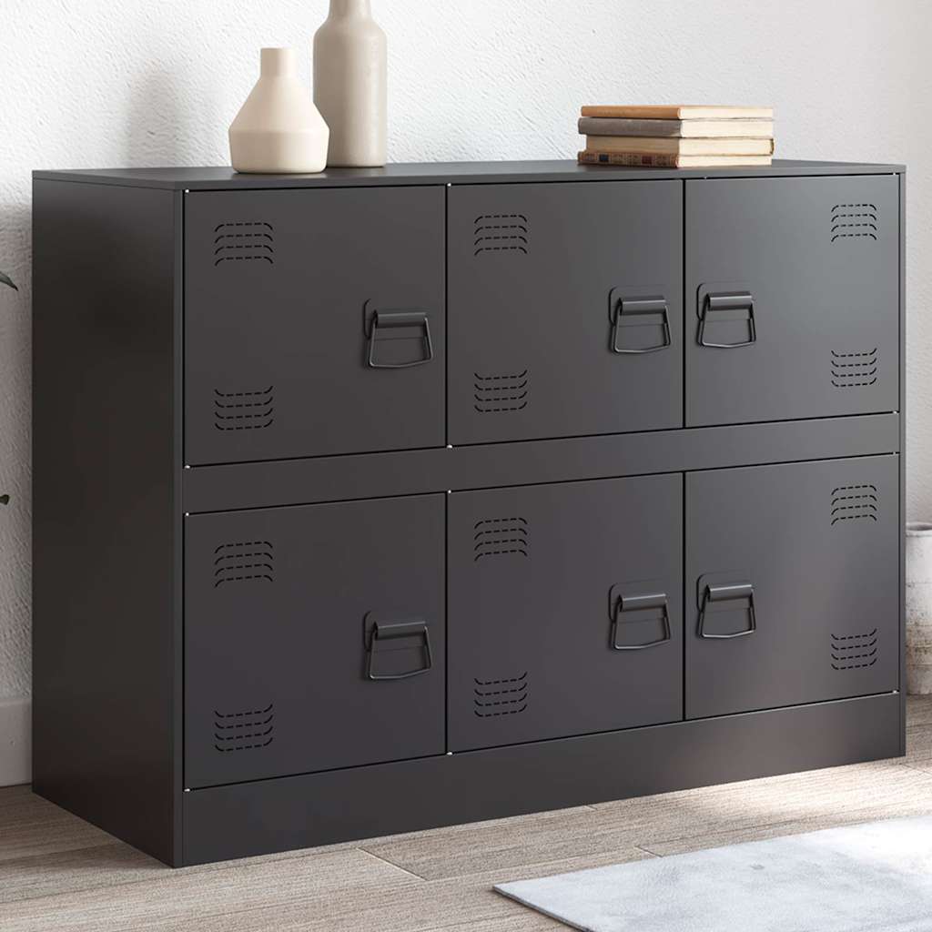 skænk 99x39x73 cm stål sort