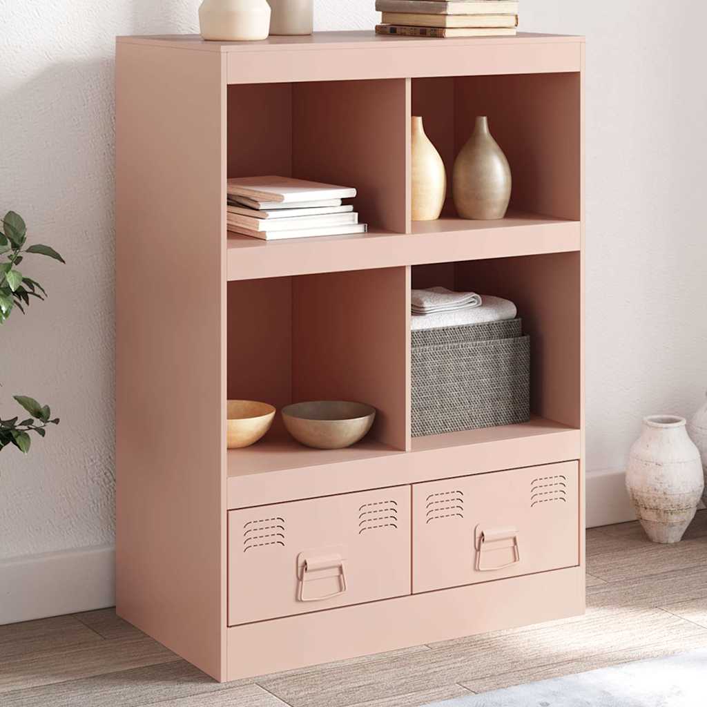skab 67x39x95 cm stål lyserød