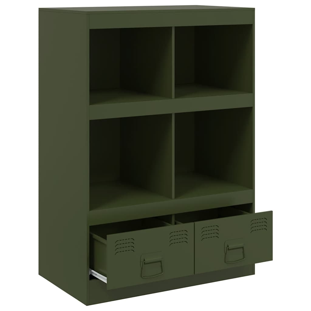 skab 67x39x95 cm stål olivengrøn