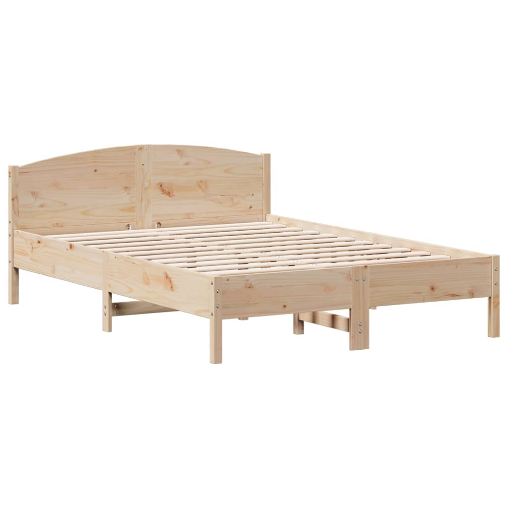 sengeramme uden madras 140x200 cm massivt fyrretræ