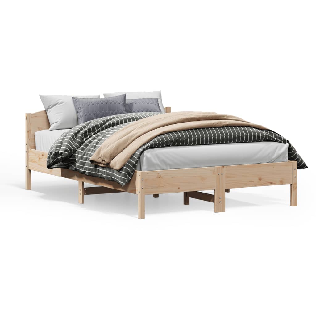 sengeramme uden madras 120x200 cm massivt fyrretræ