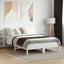 sengeramme uden madras 140x190 cm massivt fyrretræ hvid