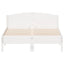 sengeramme uden madras 140x190 cm massivt fyrretræ hvid