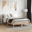 sengeramme uden madras 135x190 cm massivt fyrretræ hvid
