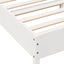 sengeramme uden madras 75x190 cm massivt fyrretræ hvid