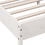 sengeramme uden madras 150x200 cm massivt fyrretræ hvid