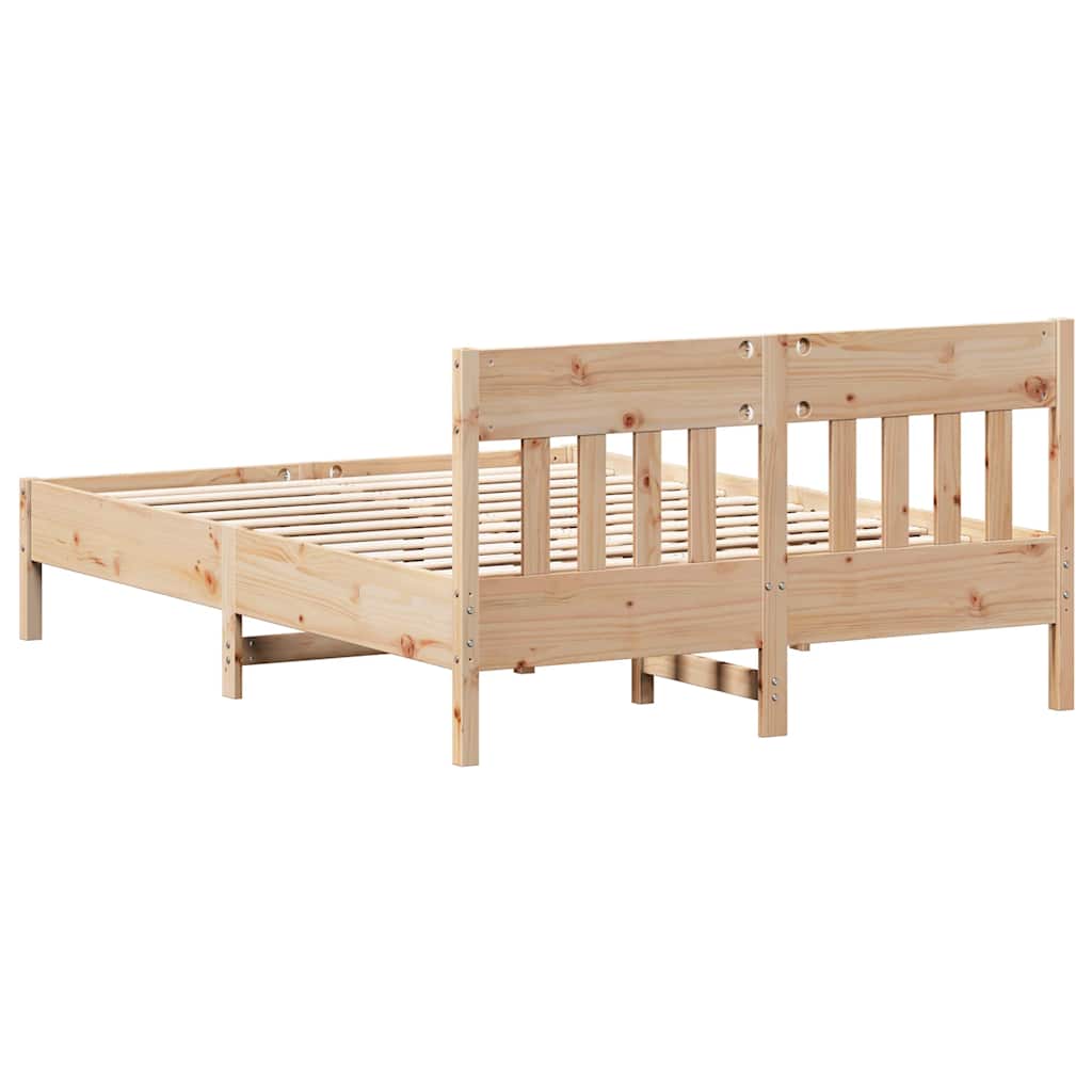 sengeramme uden madras 120x200 cm massivt fyrretræ