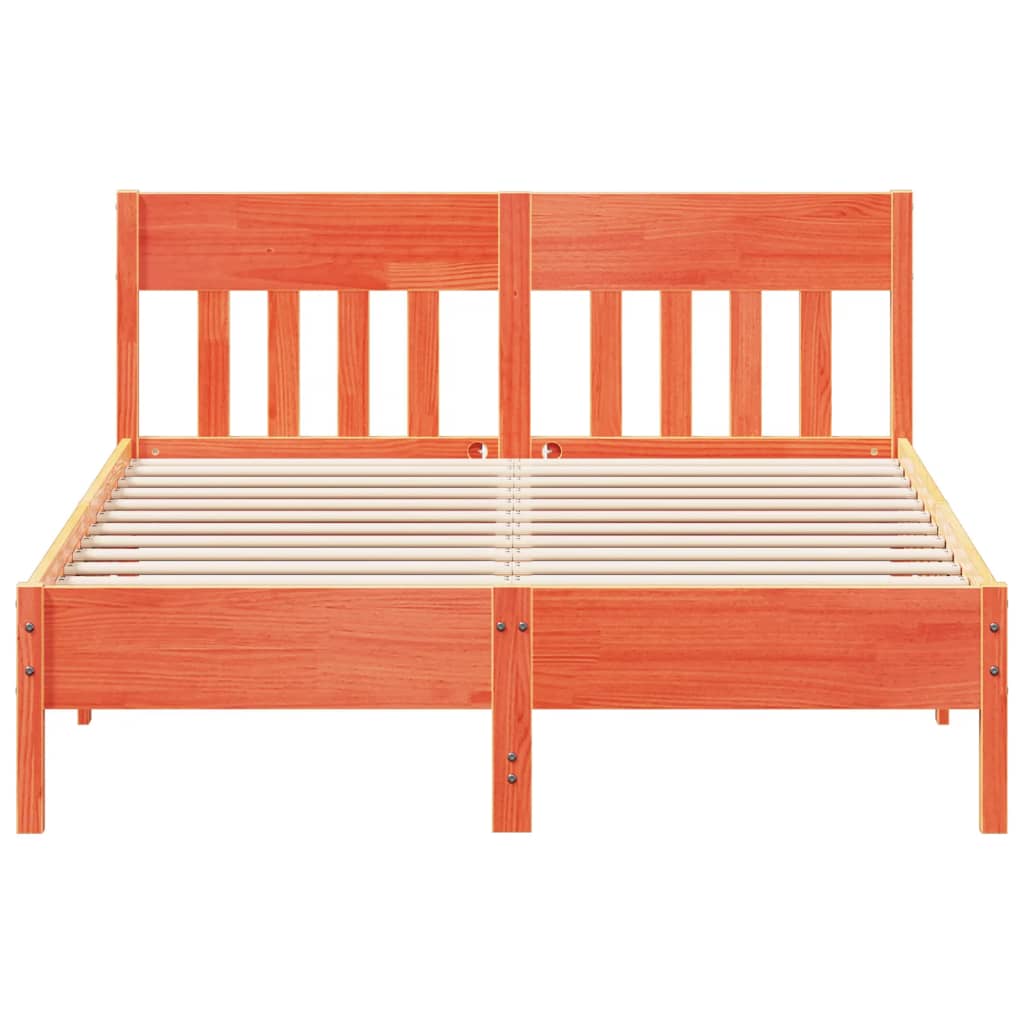 sengeramme uden madras 120x200 cm massivt fyrretræ gyldenbrun