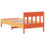 sengeramme uden madras 100x200 cm massivt fyrretræ gyldenbrun
