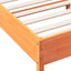 sengeramme uden madras 90x200 cm massivt fyrretræ gyldenbrun