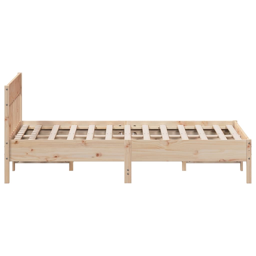 sengeramme uden madras 140x190 cm massivt fyrretræ