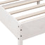 sengeramme uden madras 135x190 cm massivt fyrretræ hvid