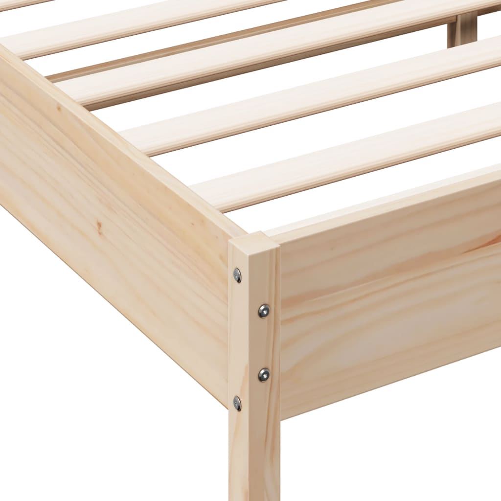 sengeramme uden madras 150x200 cm massivt fyrretræ