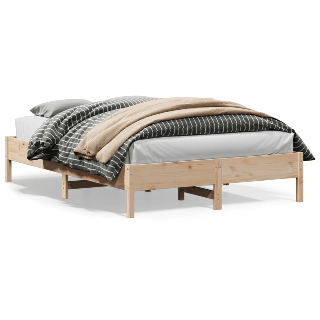 sengeramme uden madras 140x200 cm massivt fyrretræ